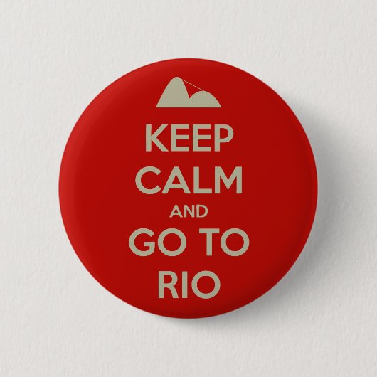 Kalm houden en naar Rio gaan Ronde Button 5,7 Cm (Voorkant)