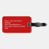 Kalm houden en natas Bagagelabel eten (Achterkant horizontaal)