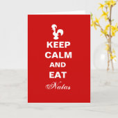 Kalm houden en Natas Wenskaart eten Kaart (Gele Bloem)