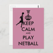 Kalm houden en Netball afspelen Briefkaart (Voorkant / Achterkant)