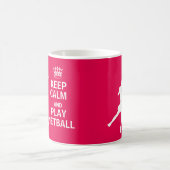 Kalm houden en Netball Quote afspelen Koffiemok (Center)