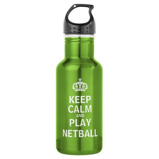 Kalm houden en Netball Quote afspelen Waterfles (Voorkant)