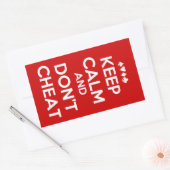 Kalm houden en niet bedriegen rechthoekige sticker (Envelop)