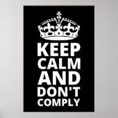 Kalm houden en niet naleven poster (Voorkant)