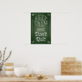 Kalm houden en niet stoppen poster (Keuken)