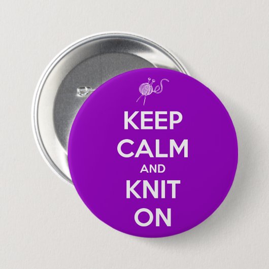 Kalm houden en nieten op Fuschia Button (Voorkant /achterkant)