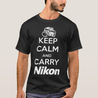Kalm houden en Nikon Cool Fotograaf dragen T-shirt