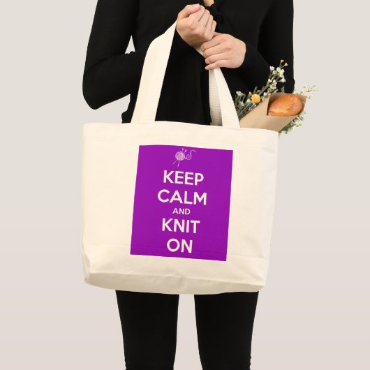 Kalm houden en nit op jumbo-Canvas tas (Voorkant (product))