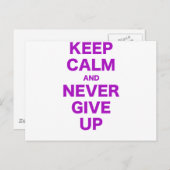 Kalm houden en nooit opgeven briefkaart (Voorkant / Achterkant)