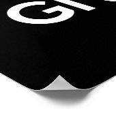 Kalm houden en nooit opgeven poster (Hoek)