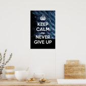 Kalm houden en nooit opgeven poster (Keuken)