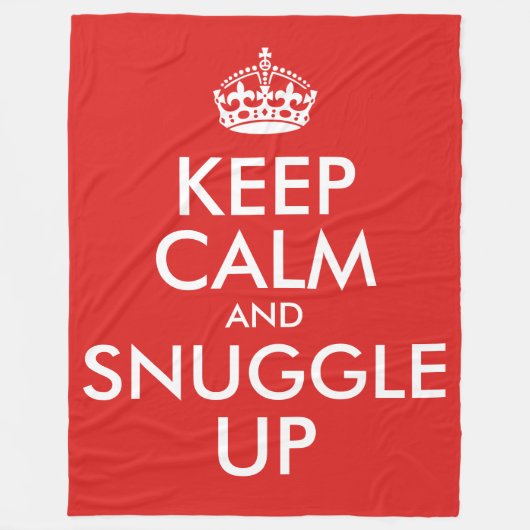 Kalm houden en omhoog draaien (groot) fleece deken (Voorkant)