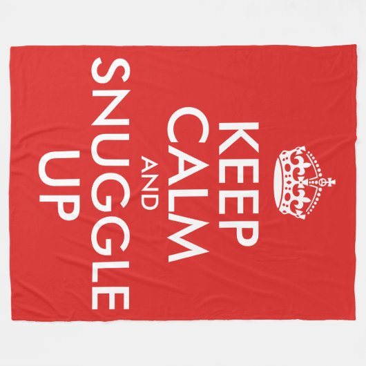 Kalm houden en omhoog draaien (groot) fleece deken (Voorkant (Horizontaal))