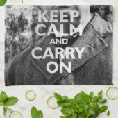 Kalm houden en on-Winston Churchill meenemen Theedoek (Gevouwen)