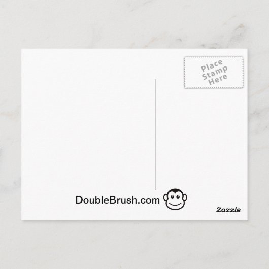 Kalm houden en Ooh ooe aah aah op aap afdrukken Briefkaart (Achterkant)