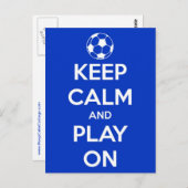 Kalm houden en op blauw afspelen briefkaart (Voorkant / Achterkant)