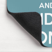 Kalm houden en op blauw gerijpt muismat (Hoek)