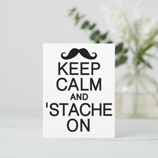 Kalm houden en op briefkaart staan, aanpassen (Staand voorkant)