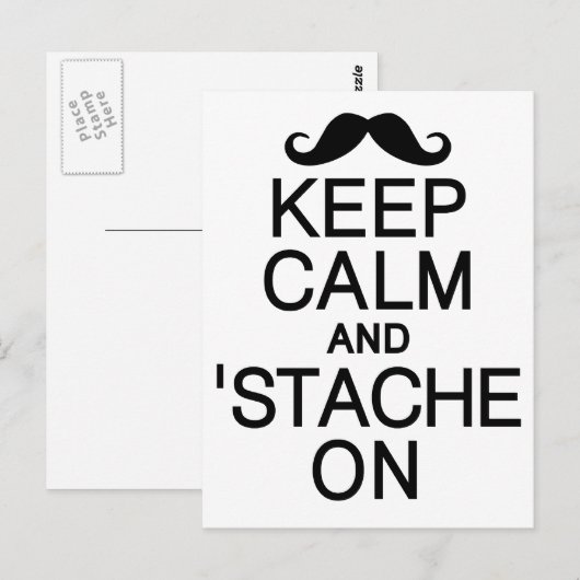 Kalm houden en op briefkaart staan, aanpassen (Voorkant / Achterkant)