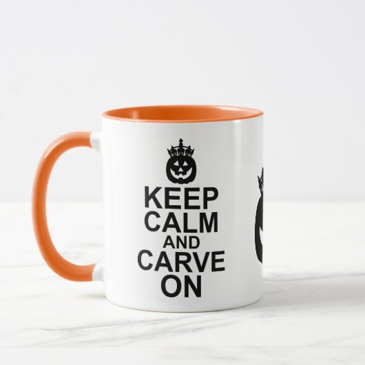 Kalm houden en op Halloween pompoen kruipen Mok (Links)