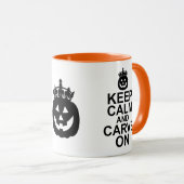 Kalm houden en op Halloween pompoen kruipen Mok (Voorkant rechts)