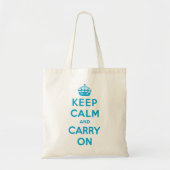Kalm houden en op zak dragen tote bag (Voorkant)