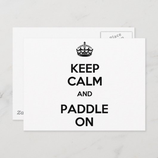 Kalm houden en opladen briefkaart (Voorkant / Achterkant)