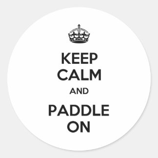 Kalm houden en opladen ronde sticker