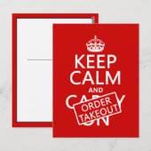 Kalm houden en Opname bestellen (in elke kleur) Briefkaart (Voorkant / Achterkant)