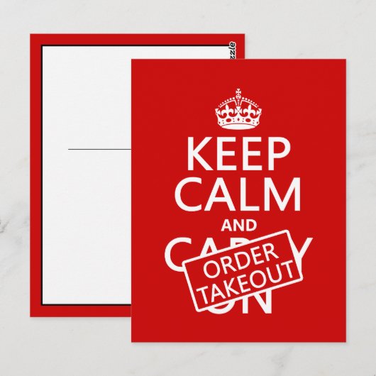 Kalm houden en Opname bestellen (in elke kleur) Briefkaart (Voorkant / Achterkant)