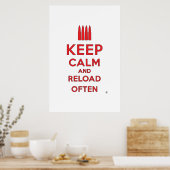 Kalm houden en opnieuw laden poster (Keuken)