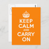 Kalm houden en Oranje uitvoeren Briefkaart (Voorkant / Achterkant)