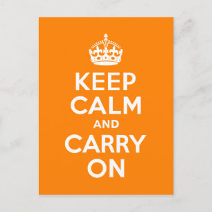 Kalm houden en Oranje uitvoeren Briefkaart