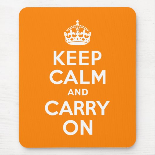 Kalm houden en Oranje uitvoeren Muismat (Voorkant)