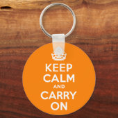 Kalm houden en Oranje uitvoeren Sleutelhanger (Voorkant)