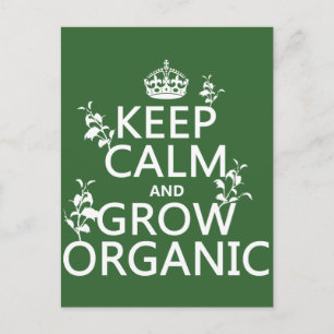 Kalm houden en Organic kweken (alle kleuren) Briefkaart