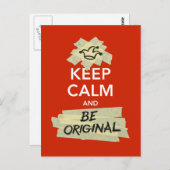 Kalm houden en origineel zijn briefkaart (Voorkant / Achterkant)