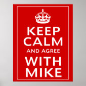 Kalm houden en overeenstemming bereiken met Mike Poster (Voorkant)