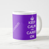 Kalm houden en Paarse Jumbo-Mok uitvoeren Grote Koffiekop (Voorkant rechts)