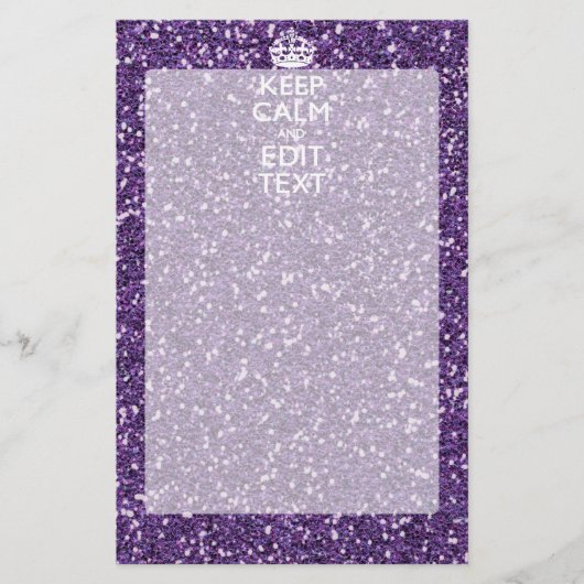 Kalm houden en Paarse Mauve Briefpapier (Voorkant)