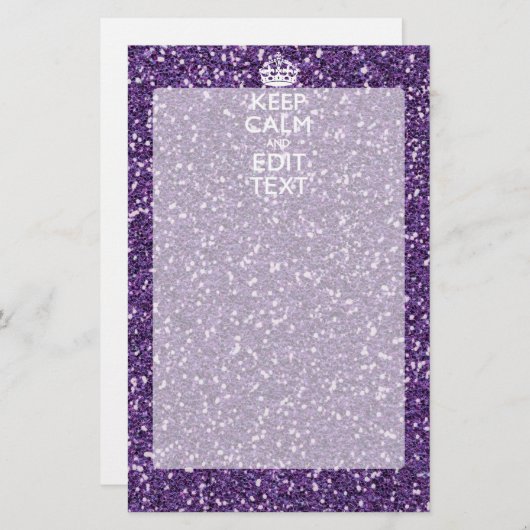 Kalm houden en Paarse Mauve Briefpapier (Voorkant / Achterkant)