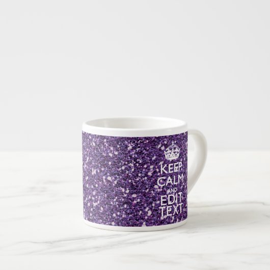 Kalm houden en Paarse Mauve Espresso Kop (Voorkant rechts)