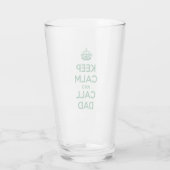 Kalm houden en Pap bellen Glas (Achterkant)