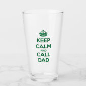 Kalm houden en Pap bellen Glas (Voorkant)