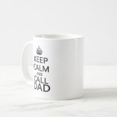 Kalm houden en Pap bellen Koffiemok (Voorkant links)