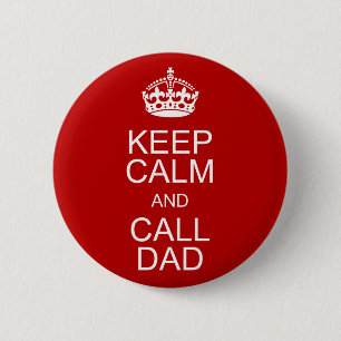 Kalm houden en Pap bellen Ronde Button 5,7 Cm