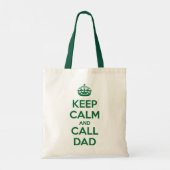 Kalm houden en Pap bellen Tote Bag (Achterkant)