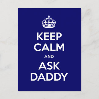Kalm houden en papa vragen briefkaart