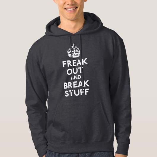 Kalm houden en parodie Shirten Hoodie (Voorkant)