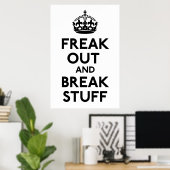 Kalm houden en parodieafdrukken uitvoeren poster (Thuiskantoor)